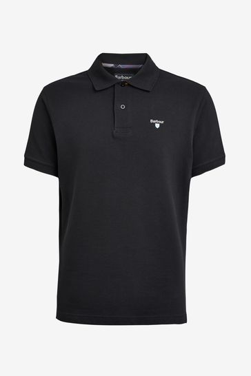 Barbour black polo sale