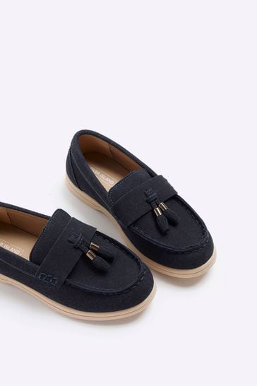 River island blue loafers store