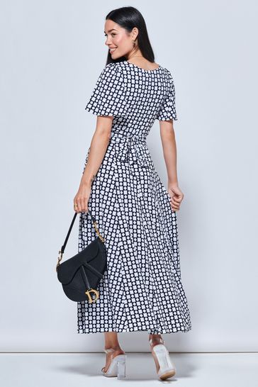 Buy Jolie Moi Blue Boat Neck Angel Sleeve Maxi Dress from Next