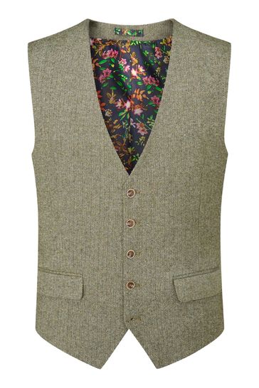 Buy Skopes Green Jude Tweed Tailored Fit Suit Waistcoat from Next South Africa