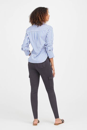 Buy Spanx Black Wash Twill Trousers 