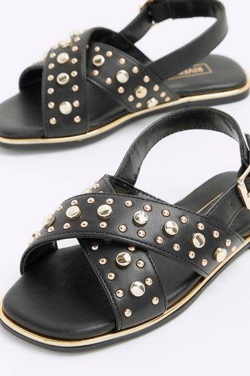 River island studded sandals sales
