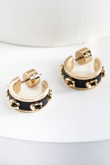 Coach hoop earrings discount