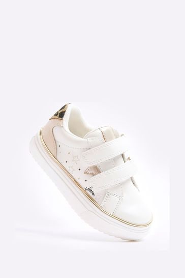 Buy River Island White Chrome Girls Graffiti Leopard Trainers from Next  Luxembourg