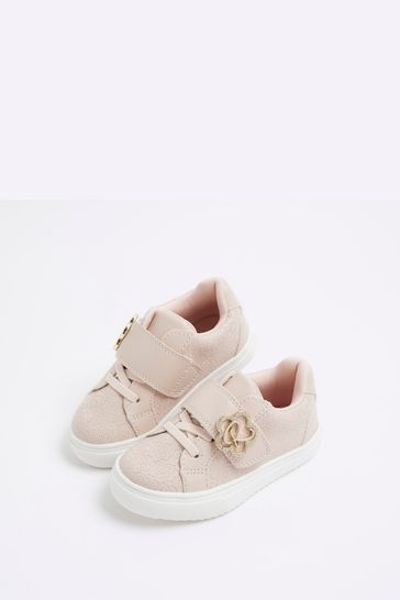River island pink best sale trainers