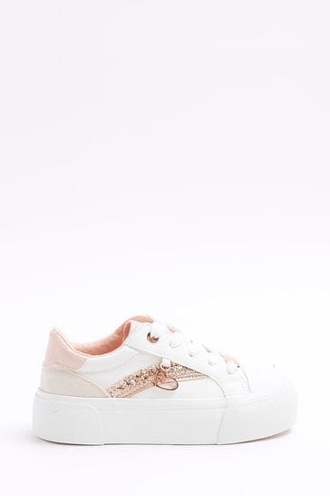 River island pink trainers deals