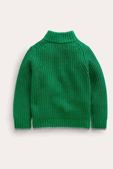 Buy Boden Green Chunky Half Zip Jumper from Next Netherlands