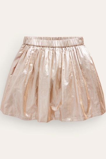 Gold metallic skirt uk top