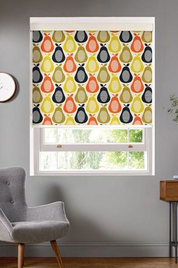 Orla Kiely Cream Scribble Pears Made To Measure Roller Blind