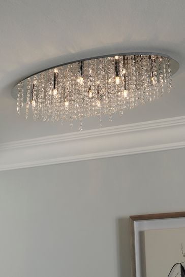 Elena 9 light shop oval flush fitting