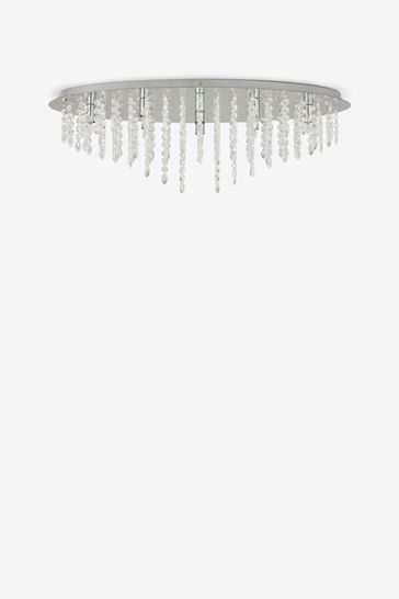 Chrome Elena 9 Light Oval Flush Ceiling Light