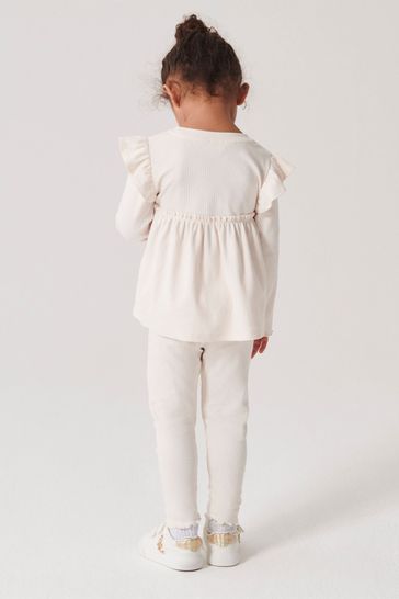 River Island Girls Peplum Rib Set