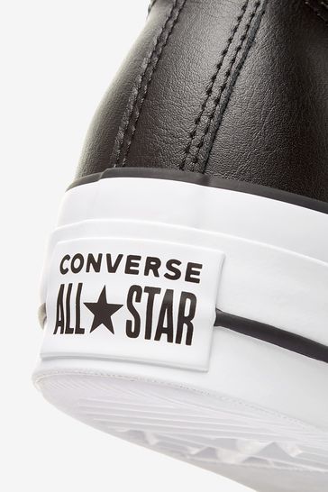 Buy Converse Black Chuck Taylor All Star Leather Lift Platform