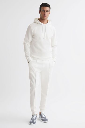 White on sale drawstring joggers