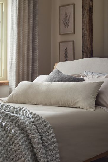 Buy Stone 110 x 40cm Soft Velour Cushion from Next Luxembourg