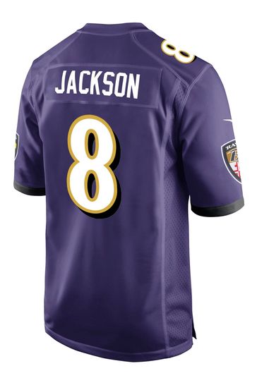 Baltimore Ravens Nike Atmosphere Jersey - Lamar Jackson 8 - Grey