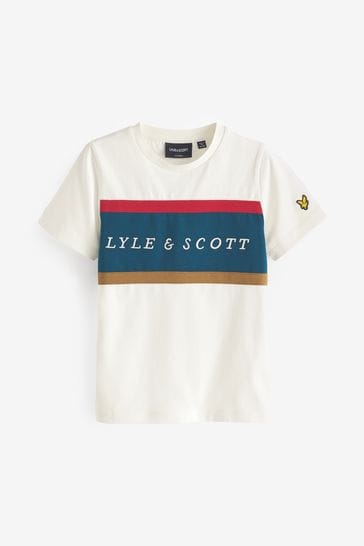 Lyle & Scott Boys Ecru White Volley T-Shirt