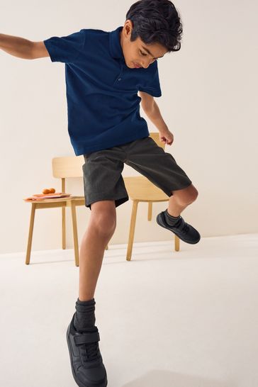 Grey Flat Front School Shorts 3 14yrs