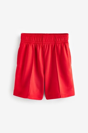 Red Sporty Tracksheen Shorts (3-16yrs)