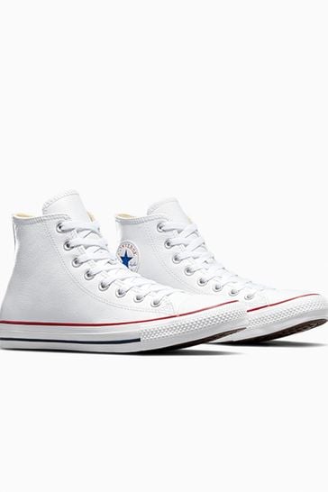 Ladies white leather new arrivals converse trainers