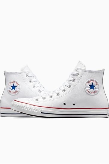 White leather on sale fashion trainers