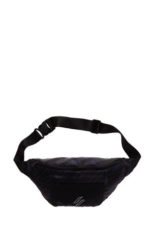 Superdry Black Sportstyle Print Bum Bag