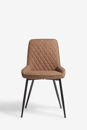 Buy Set of 2 Arona Faux Leather Caramel Brown Hamilton Non Arm