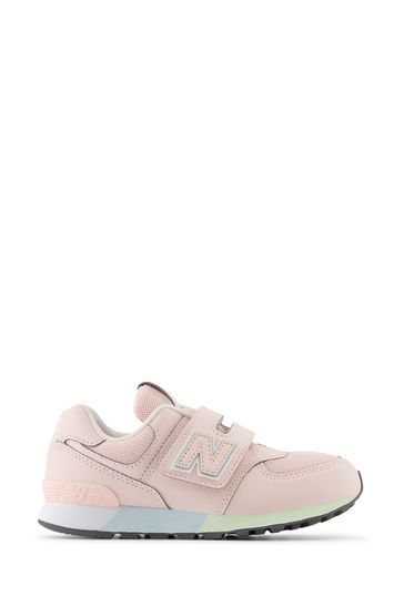 New Balance Pink Girls Hook And Loop 574 Trainers