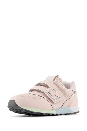 Blue/pink new balance best sale 574 velcro trainer