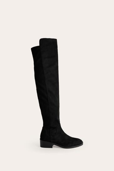 Boden Black Over-The-Knee Stretch Boots