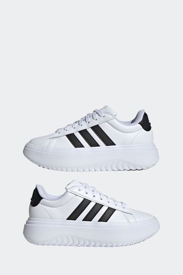 Buy adidas White Sportswear Grand Court Platform Trainers from