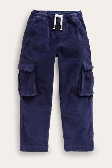 Boden Blue Cord Cargo Trousers