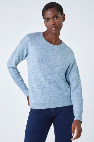 Buy Roman Blue Crew Neck Stretch Jumper from the Next UK online shop