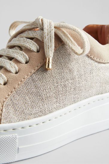 Beige hot sale suede trainers