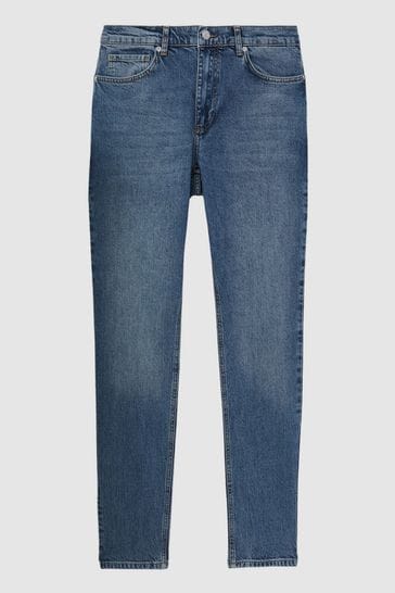 Mid rise tapered jeans clearance