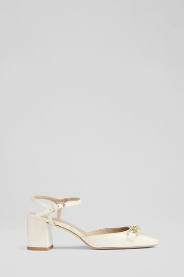 LK Bennett Patent Leather Ankle Strap Courts