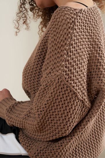Truly Animal Mesh Knit Sweater