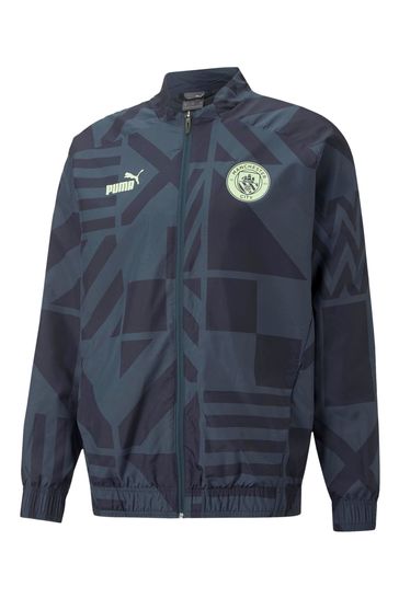 Puma Dark Navy Blue Manchester City Pre Match Jacket Womens
