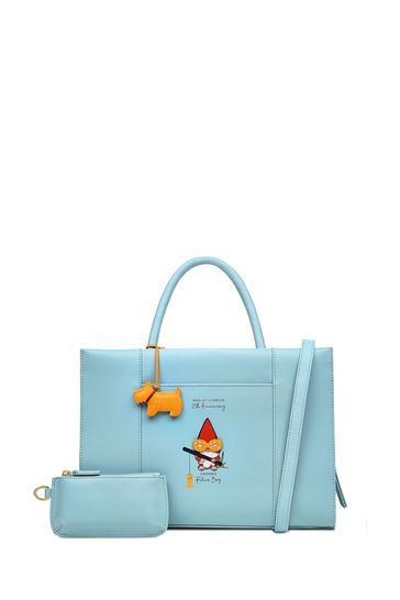 Buy Radley London Medium Blue Anniversary Picture Gnomes Remastered Ziptop Multiway Bag from Next Ireland