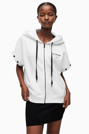 AllSaints Amphia Underground White Hoodie