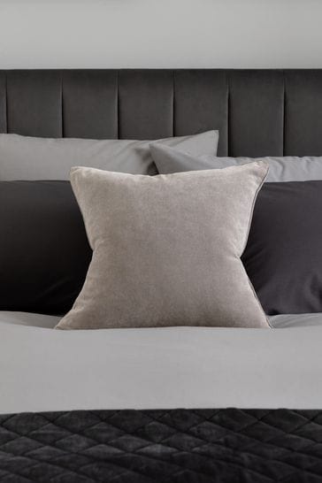Silver Grey 45 x 45cm Soft Velour Cushion