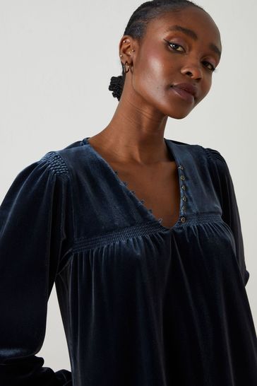 Blue velvet swing dress discount