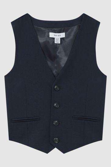 Buy Reiss Navy Hope Junior Wool Blend Waistcoat from Next Canada