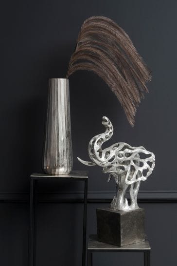 Libra Silver Addo Abstract Elephant Head Sculpture