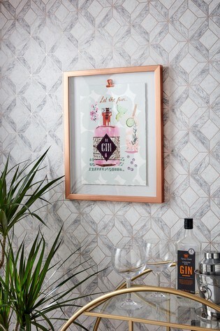 Art For The Home Pink Let The Fun Be Gin Wall Art
