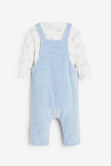 Buy Blue 2 Piece Elephant Dungarees And Bodysuit Set (0mths-2yrs) from Next  Ireland