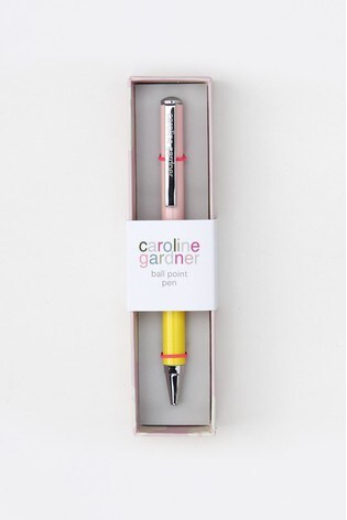 Caroline Gardner Pink/Yellow Boxed Pen