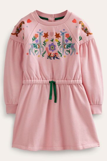 Buy Boden Pink Embroidered Sweatshirt Dress from Next Ukraine