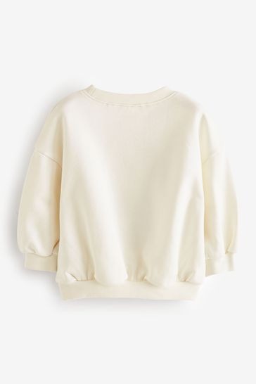 Buy Mickey Mouse Cream Disney Sequin Sweatshirt 3mths 7yrs from