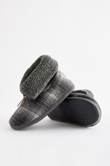 Ladies grey slipper boots top